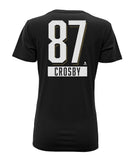 SIDNEY CROSBY PITTSBURGH PENGUINS LEVELWEAR WOMEN'S  NAME & NUMBER T SHIRT - Sidney-Crosby-Pittsburgh-Penguins-Levelwear-Womens-Icing-Name-and-Number-T-Shirt-Back-min