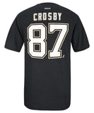 REEBOK SIDNEY CROSBY PITTSBURGH PENGUINS SR T-SHIRT - Sidney-Crosby-Reebok-Pittsburgh-Penguins-T-Shirt-Back