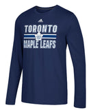 TORONTO MAPLE LEAFS ADIDAS MEN'S FACE WASH LONG SLEEVE SHIRT - Toronto-Maple-Leafs-Adidas-Mens-Face-Wash-Long-Sleeve-Shirt-Front