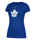 AUSTON MATTHEWS TORONTO MAPLE LEAFS ADIDAS WOMEN'S AUTHENTIC JERSEY T SHIRT - Toronto-Maple-Leafs-Adidas-Womens-Authentic-Auston-Matthews-Silver-Tee-Front