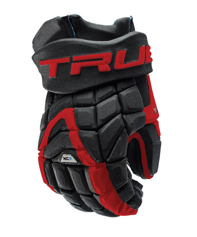 TRUE XC5 JR HOCKEY GLOVES - True-XC5-Hockey-Glove-Black-Red