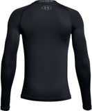 UNDER ARMOUR BOYS ARMOUR LONG SLEEVE SHIRT - BLACK - Under-Armour-Boys-Armour-Long-Sleeve-T-Shirt-Black-Back