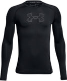 UNDER ARMOUR BOYS ARMOUR LONG SLEEVE SHIRT - BLACK - Under-Armour-Boys-Armour-Long-Sleeve-T-Shirt-Black-Front