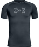 UNDER ARMOUR BOYS ARMOUR SHORT SLEEVE T SHIRT - GREY - Under-Armour-Boys-Armour-Short-Sleeve-T-Shirt-Grey-Front