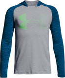 UNDER ARMOUR KID'S COTTON KNIT HOODIE - BLUE - Under-Armour-Cotton-Knit-Hoodie-Blue-Front-178297-min