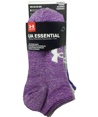 UNDER ARMOUR ESSENTIAL LINER NO SHOW WOMEN'S SOCKS - 6 PACK - Under-Armour-Essential-No-Show-Socks