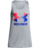 UNDER ARMOUR KID'S BIG LOGO SLASH TANK - GREY - Under-Armour-Girls-Big-Logo-Slash-Tank-Grey-Front-178101-min