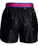 UNDER ARMOUR GIRL'S PRINTED PLAY UP SHORTS - BLACK - Under-Armour-Girls-Printed-Play-Up-Shorts-Black-Back-178264-min