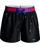 UNDER ARMOUR GIRL'S PRINTED PLAY UP SHORTS - BLACK - Under-Armour-Girls-Printed-Play-Up-Shorts-Black-Front-178264-min