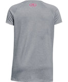 UNDER ARMOUR GIRL'S SOLID BIG LOGO T SHIRT - GREY - Under-Armour-Girls-Solid-Big-Logo-T-Shirt-Grey-Back-178097-min