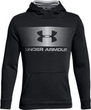 UNDER ARMOUR KID'S COTTON FRENCH TERRY HOODIE - BLACK - Under-Armour-Kids-Cotton-French-Terry-Hoodie-Black-Front-178301-min