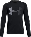 UNDER ARMOUR KID'S COTTON KNIT HOODIE - BLACK - Under-Armour-Kids-Cotton-Knit-Hoodie-Black-Front-178289-min