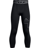 UNDER ARMOUR KID'S LOGO COMPRESSION LEGGINGS - BLACK - Under-Armour-Kids-Logo-Compression-Leggings-Black-Front-178413-min
