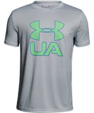 UNDER ARMOUR KID'S PRINTED CROSSFADE T SHIRT - GREY - Under-Armour-Kids-Printed-Crossfade-T-Shirt-Grey-Front-178149-min