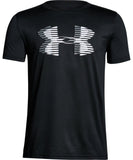 UNDER ARMOUR KID'S TECH BIG LOGO SOLID T SHIRT - BLACK - Under-Armour-Kids-Tech-Big-Logo-Solid-T-Shirt-Black-Front-178113-min