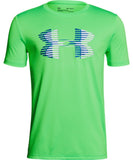 UNDER ARMOUR KID'S TECH BIG LOGO SOLID T SHIRT - GREEN - Under-Armour-Kids-Tech-Big-Logo-Solid-T-Shirt-Green-Front-178125-min