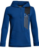 UNDER ARMOUR THREADBORNE KID'S 1/2 ZIP HOODIE - BLUE - Under-Armour-Kids-Threadborne-Half-Zip-Hoodie-Blue-Front-178285-min