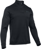 UNDER ARMOUR MEN'S ARMOUR FLEECE 1/4 ZIP- BLACK - Under-Armour-Mens-Armour-Fleece-1-4-Zip-Black-Front-1286334-001