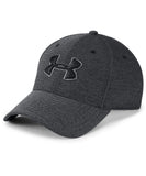 UNDER ARMOUR MEN'S HEATHERED BLITZING 3.0 CAP - BLACK - Under-Armour-Mens-Heathered-Blitzing-3.0-Cap-Black-Front-178083