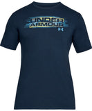 UNDER ARMOUR MEN'S PHASE WORDMARK T SHIRT - NAVY - Under-Armour-Mens-Phase-Wordmark-T-Shirt-Navy-Front-178249-min