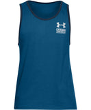 UNDER ARMOUR MEN'S STACKED LEFT CHEST TANK - BLUE - Under-Armour-Mens-Stacked-Left-Chest-Tank-Blue-Front-178259-min