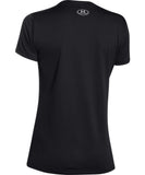 UNDER ARMOUR TECH V-NECK WOMEN'S T SHIRT - BLACK - Under-Armour-Tech-V-Neck-Womens-T-Shirt-Black-1