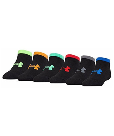 UNDER ARMOUR NEXT HIGHLIGHT NO SHOW KID'S SOCKS - 6 PACK - Under-Armour-Training-No-Show-Socks