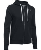 UNDER ARMOUR WOMEN'S FAVORITE FLEECE FULL ZIP HOODIE - BLACK - Under-Armour-Womens-Favourite-Fleece-Full-Zip_Hoodie-Black-1