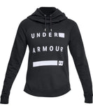 UNDER ARMOUR FAVORITE FLEECE PO GRAPHIC - BLACK - Under-Armour-Womens-Favourite-Fleece-Graphic-Hoodie-Black-Front-178329-min
