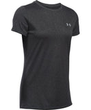 UNDER ARMOUR WOMEN'S TECH SOLID T SHIRT - GREY - Under-Armour-Womens-Tech-Solid-T-Shirt-Grey-Front-178185-min