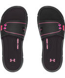 UNDER ARMOUR WOMEN'S UA IGNITE VIII SANDALS - BLACK/PINK - Under-Armour-Womens-UA-Ignite-VIII-Sandals-Black-Pink-1287319-006-min