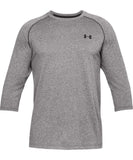UNDER ARMOUR MEN'S TECH POWER SLEEVE SHIRT - GREY - Under-Armour-mens-Tech-Power-Sleeve-Shirt-Grey-Front-178346