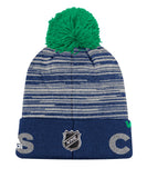 VANCOUVER CANUCKS ADIDAS CUFFED POM KNIT BEANIE - Vancouver-Canucks-Adidas-Cuffed-Pom-Knit-Beanie-Back