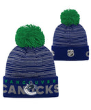 VANCOUVER CANUCKS ADIDAS JR CUFFED POM KNIT BEANIE - Vancouver-Canucks-Adidas-JR-Cuffed-Pom-Knit-Beanie-All-min