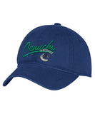 VANCOUVER CANUCKS ADIDAS WOMEN'S ADJUSTABLE SLOUCH HAT - Vancouver-Canucks-Adidas-Mens-Adjustable-Slouch-Hat-Front