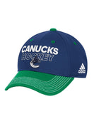 VANCOUVER CANUCKS ADIDAS SR LOCKER ROOM STRUCTURED FLEX HAT - Vancouver-Canucks-Adidas-Mens-Locker-Room-Structured-Flex-Hat-Front
