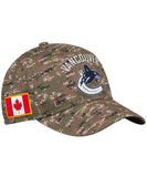 VANCOUVER CANUCKS ADIDAS MEN'S STRUCTURED FLEX CAMO HAT - Vancouver-Canucks-Adidas-Mens-Structured-Flex-Camo-Hat-Front-min