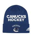VANCOUVER CANUCKS ADIDAS LOCKER ROOM CUFFED BEANIE - Vancouver-Canucks-Adidas-SR-Locker-Room-Cuffed-Beanie-Front