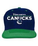 VANCOUVER CANUCKS RETRO FLATBRIM JR SNAPBACK HAT - Vancouver-Canucks-Retro-Flatbrim-Snapback-Hat-Front-min