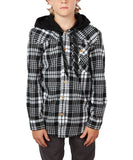 GONGSHOW KIDS PLAID FOR THE LAD HOODIE - WHITE - WF18-J801-1