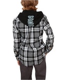 GONGSHOW KIDS PLAID FOR THE LAD HOODIE - WHITE - WF18-J801-2