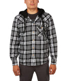 GONGSHOW MEN'S PLAID FOR THE LAD HOODIE - BLACK/WHITE - WF18-M802-1