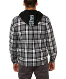 GONGSHOW MEN'S PLAID FOR THE LAD HOODIE - BLACK/WHITE - WF18-M802-2