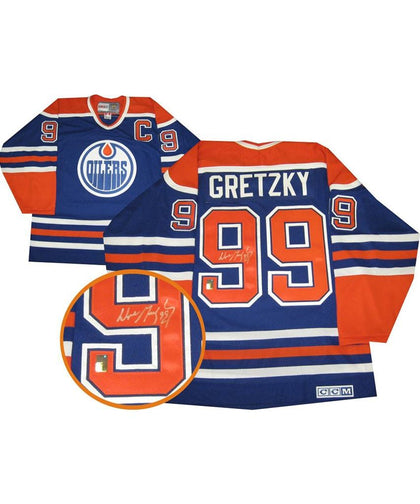 WAYNE GRETZKY EDMONTON OILERS FRAMEWORTH AUTHENTIC SIGNED JERSEY - Wayne-Gretzky-Edmonton-Oilers-Frameworth-Signed-Hockey-Jersey-min