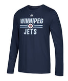 WINNIPEG JETS ADIDAS MEN'S FACE WASH LONG SLEEVE SHIRT - Winnipeg-Jets-Adidas-Face-Wash-Long-Sleeve-Shirt-Front