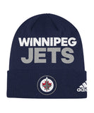 ADIDAS WINNIPEG JETS LOCKER ROOM CUFFED BEANIE - Winnipeg-Jets-Adidas-SR-Locker-Room-Cuffed-Beanie-Front