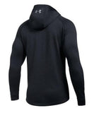 UNDER ARMOUR SR TECH TERRY FITTED FZ HOODIE BLACK - under-armour-tech-terry-fitted-full-zip-hoodie-black-back