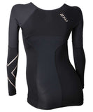 2XU WOMEN'S ELITE COMPRESSION LONG SLEEVE TOP - wa3016a_2xu_2016_womens_com_top_front_01
