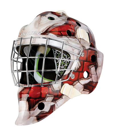 BAUER NME 4 YOUTH GOALIE MASK WALL RED - wall_red_mask